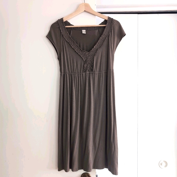 💖2/$15💖 Y2K Old Navy Coffee Brown Babydoll Dress - Picture 1 of 7